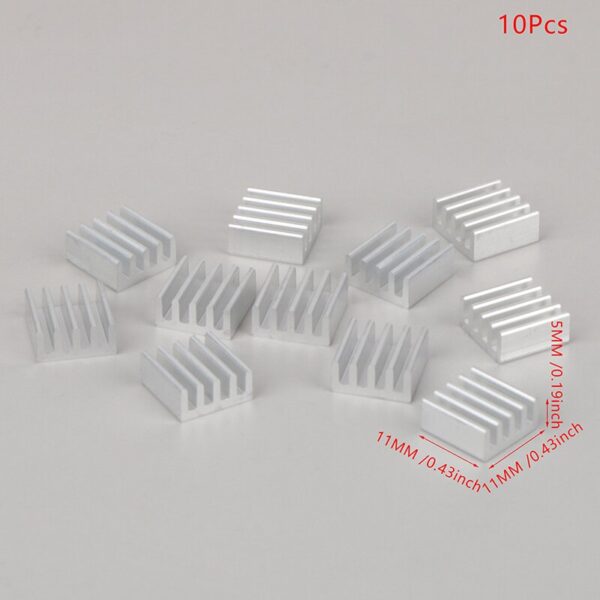 10 pcs Aluminum Heatsink 11*11*5MM Electronic Chip Radiator Cooler With Thermal