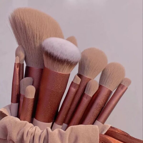 13 PCS Makeup Brushes Set Eye Shadow Foundation Women Cosmetic Brush Eyeshadow Blush Beauty Soft Make Up Tools Bag - Image 2