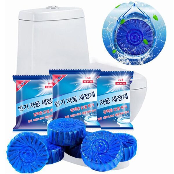 40pcs Blue Bubble Home Deodorizer Toilet Cleaner Cleaning Toilet Automatic Bathroom Supplies