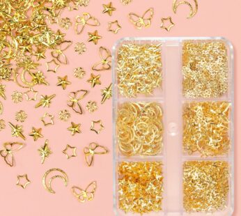 550pcs/box Metallic Butterfly Epoxy Accessories Stars Moon Resin Mold Silicone Filler Pendant Jewelry Making Nail Art DIY Crafts