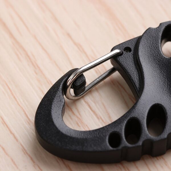 5PC Portable Mini S-Type Carabiner Climbing Safety Hook Dual Buckle Plastic Steel Sport Outdoor Multifunction Accessories - Image 4