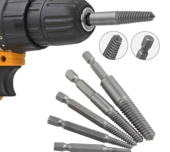 5pc Hexagonal Shank Broken Head Screw Extractor Screw Broken Head Screwdriver for Taking out Electric Drill Tool Set