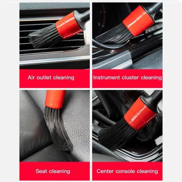 5pcs Car Wash Brush Soft Brush Detail Brush Automotive Interior Cleaning Tools Air Conditioner Air Outlet Cleaning Brush - Image 3