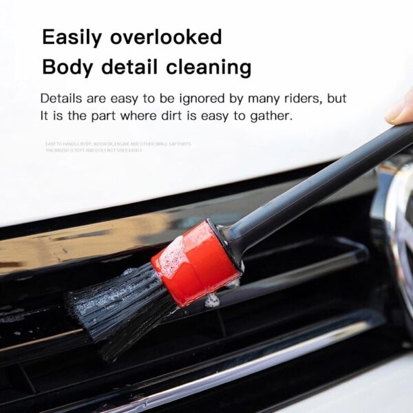 5pcs Car Wash Brush Soft Brush Detail Brush Automotive Interior Cleaning Tools Air Conditioner Air Outlet Cleaning Brush - Image 5