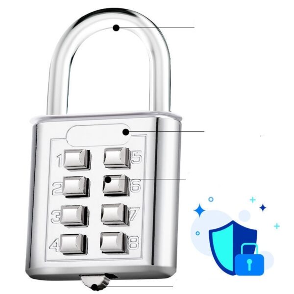 8 Digits Password Code Combination Padlock Zinc Alloy Suitcase For Luggage Travel Code Smart Lock Code Keyed Anti-thieft Lock - Image 2