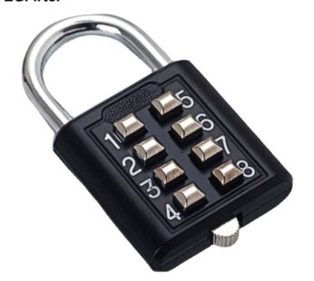 8 Digits Password Code Combination Padlock Zinc Alloy Suitcase For Luggage Travel Code Smart Lock Code Keyed Anti-thieft Lock