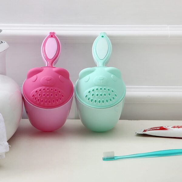 Cute Cartoon Baby Bath Caps Toddle Shampoo Cup Children Bathing Bailer Baby Shower Spoons Child Washing Hair Cup Kids Bath Tool - Image 4