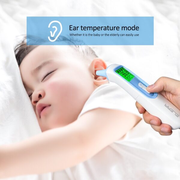 ELERA Digital Ear Thermometer Forehead Non-Contact Baby Body Termometro Infrared LCD Adult Fever IR Household Health Monitors - Image 3