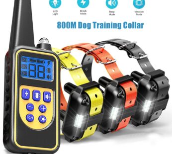 Electric Dog Training Collar Shock Collars for Dog with Remote Range 800M 3 Training Modes Beep Vibration and Shock