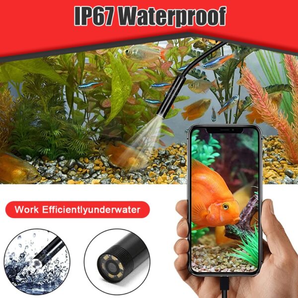 Endoscope USB Android Endoscope Camera Waterproof Inspection Borescope Flexible Camera 5.5mm 7mm for Android PC Notebook 6LED - Image 2