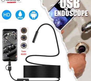 Endoscope USB Android Endoscope Camera Waterproof Inspection Borescope Flexible Camera 5.5mm 7mm for Android PC Notebook 6LED