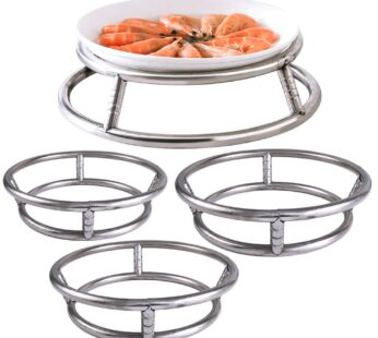 Home Wok Rack Double Insulation Heat Resistant Anti-scald Rack Thick Stainless Steel Round Shelf Kitchen Supplies