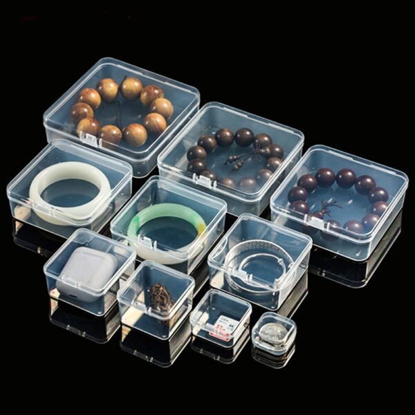 Home improvement mini lock box Container Transparent Plastic Storage box Jewelry Display Case Plastic tool product Organizer - Image 2