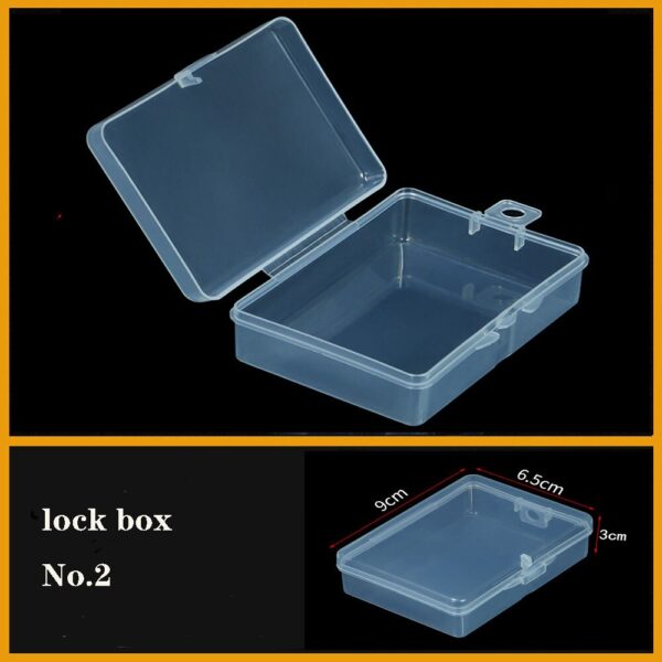 Home improvement mini lock box Container Transparent Plastic Storage box Jewelry Display Case Plastic tool product Organizer