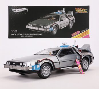 Hot Wheels 1：18 Scale DeLorean DMC 12 Back To The Future Time Machine Mr.Fusion Diecast Toy Vehicle Car Model