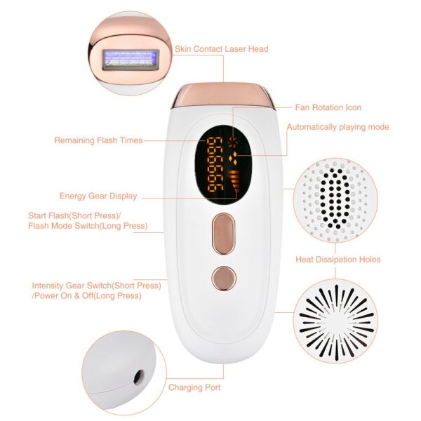 IPL Hair Removal Laser Epilator Portable 999999 Flash LCD Display Permanent Painless Whole Body Photoepilator Women Depilator - Image 2