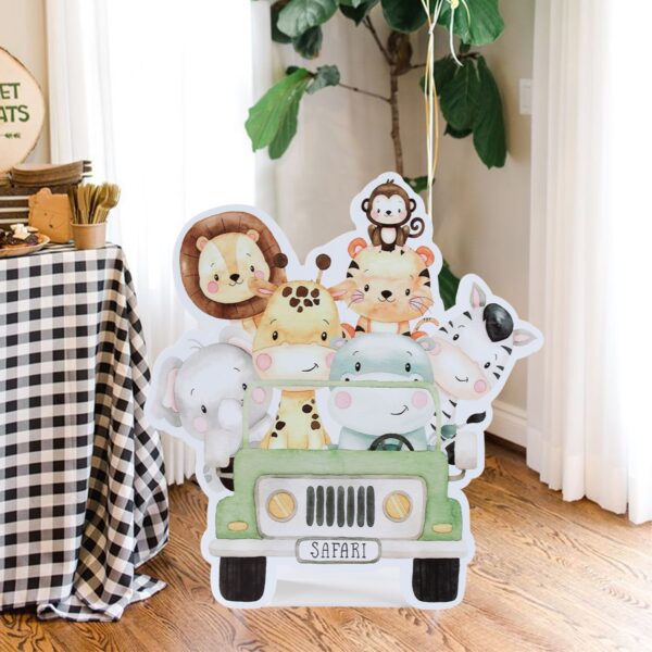 Jungle Animal Backdrop Safari Birthday Party Decoration Kids Woodland Wild One Lion Themed Party Supplies Baby Shower Decor - Image 4