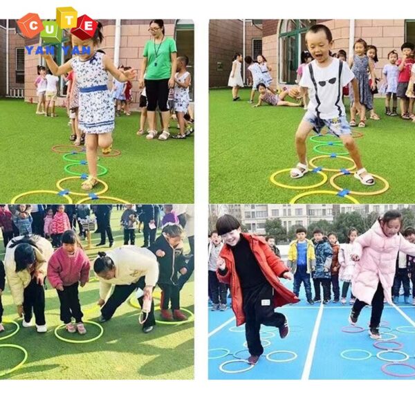 Kids Funny Sports Toy Jumping Bag Jump Ring 10 Circle 10 Connectors Adult Children Group Building Boys Girls Party Outdoor Games - Image 5