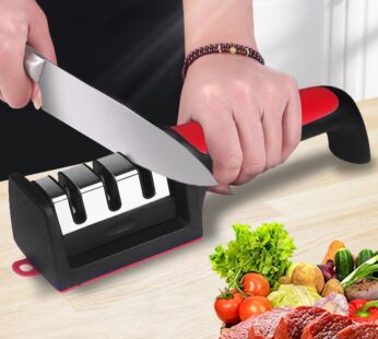 Kitchen 3/4-Segment Knife Sharpener Household Multi-Functional Hand-Held 3/4-Purpose Black Sharpening Stone