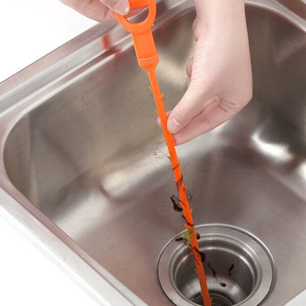 Kitchen Sink Cleaning Pipe Hook Cleaner Sticks Clog Remover Sewer Dredging Spring Pipe Hair Dredging Tool Bathroom Accessories - Image 2