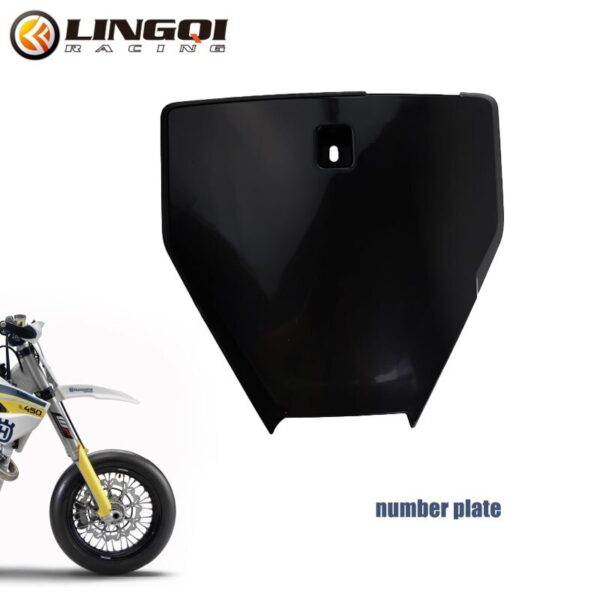 LING QI Off-road Motorcycle Part 110CC 125CC 150CC PP Plastic Front Number Plate For Chinese Husqvarna 65 Dirt Bike