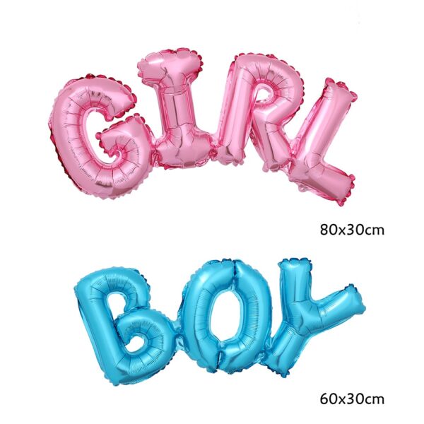 Link Baby Boy Girl Letter Foil Balloons Baby Shower Birthday Wedding Party Large Size Connect Baby Alphabet Air Globos Decor - Image 2