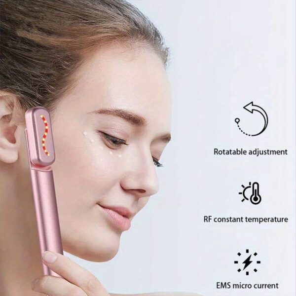 Mini Beauty Personal Care Eye Massager 45℃ Heat & Vibration,4-in-1 Skincare Wand for Anti-Aging Anti-Wrinkles Lifting Your Face - Image 3