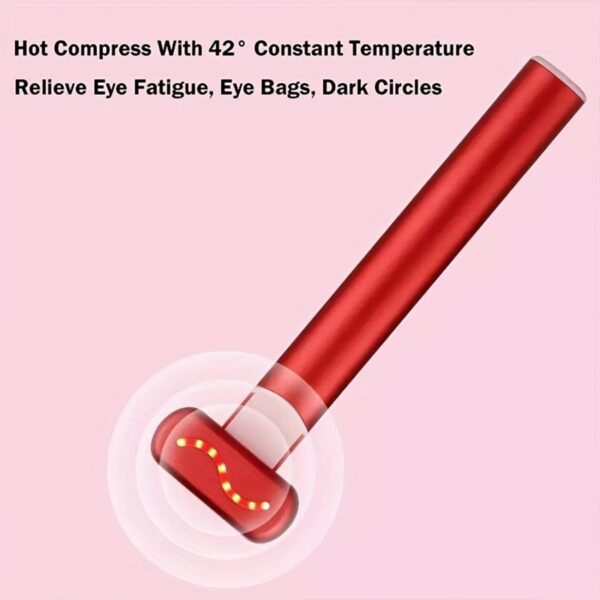 Mini Beauty Personal Care Eye Massager 45℃ Heat & Vibration,4-in-1 Skincare Wand for Anti-Aging Anti-Wrinkles Lifting Your Face - Image 6