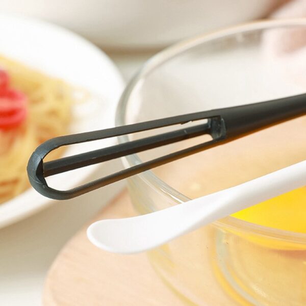 Mini Hand Whisk With Spoon Egg Mixer Scoop Plastic Egg Whisk Space Saving Egg Beater Home Kitchen Seasoning Stirring Stick - Image 2