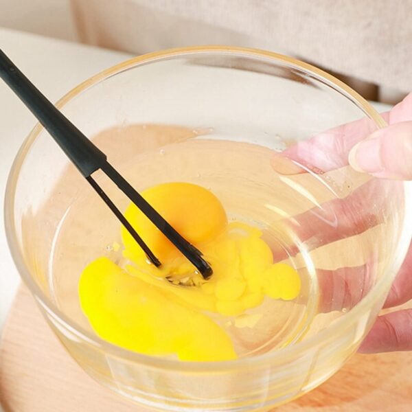 Mini Hand Whisk With Spoon Egg Mixer Scoop Plastic Egg Whisk Space Saving Egg Beater Home Kitchen Seasoning Stirring Stick - Image 4