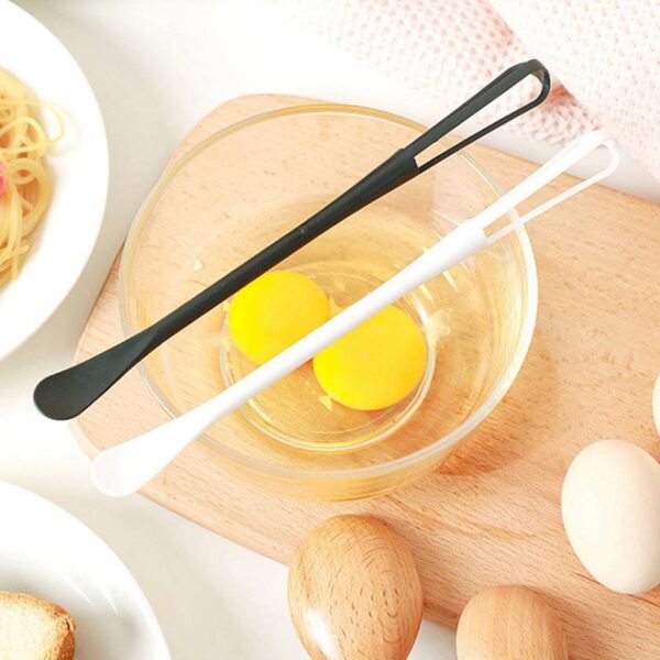 Mini Hand Whisk With Spoon Egg Mixer Scoop Plastic Egg Whisk Space Saving Egg Beater Home Kitchen Seasoning Stirring Stick