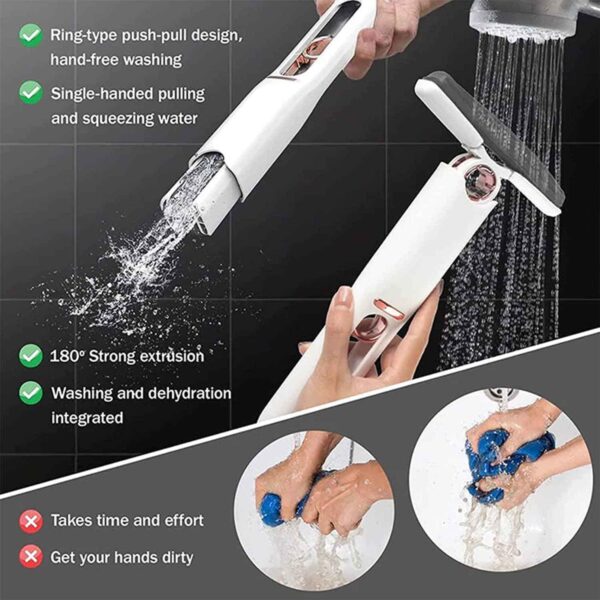 Mini Mop Portable Mini Mop Suitable for Kitchen Bedroom Bathroom and Tabletop Glass Cleaning - Image 2