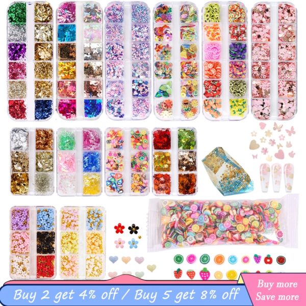 Mix Glitter Sequins for Resin Soft Pottery Gold Foils Nail Art DIY UV Crystal Epoxy Resin Mold Filler Jewelry Making Supplies