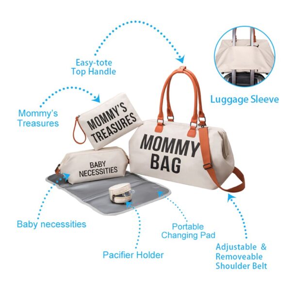 Mom's Bag Set Baby Diaper Bags Baby Stuff Backpack Mother Kids Travel Bag Baby Items Newborn Baby Stuff Essentials Storage Tote - Image 6