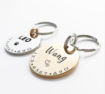 Personalized Pet Cat Dog ID Tag Collar Accessories MW001 Custom Engraved Necklace Chain Charm Supplies For Dog Tag Name Products