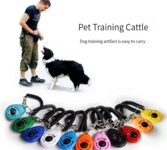 Pet Cat Dog Training Clicker Plastic New Dog Click Trainer Portable Auxiliary Adjustable Wristband Sound Key Chain Dog Supplies