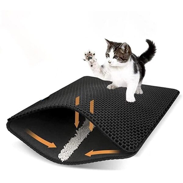 Pet Litter Mat Waterproof Double Layer Pet Litter Mat Non Slip Mat Washable Cat Mat Pet Supplies - Image 4