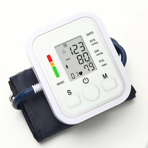 Portable Digital Upper Arm Blood Pressure Monitor Measurement Tool Portable LCD Digital Tonometer Sphygmomanometer 1 Pcs