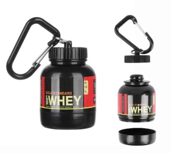 Portable Mini Protein Powder Bottles with Keychain Health Funnel Medicine Box Container Small Water Cup Outdoor Sport Storage