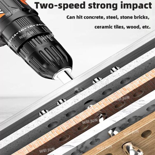 Professional Home Improvement Toolbox Full Set Powerful Impact Drill Combination Mechanical wood Car Repairs Complete Toolkit - Image 4