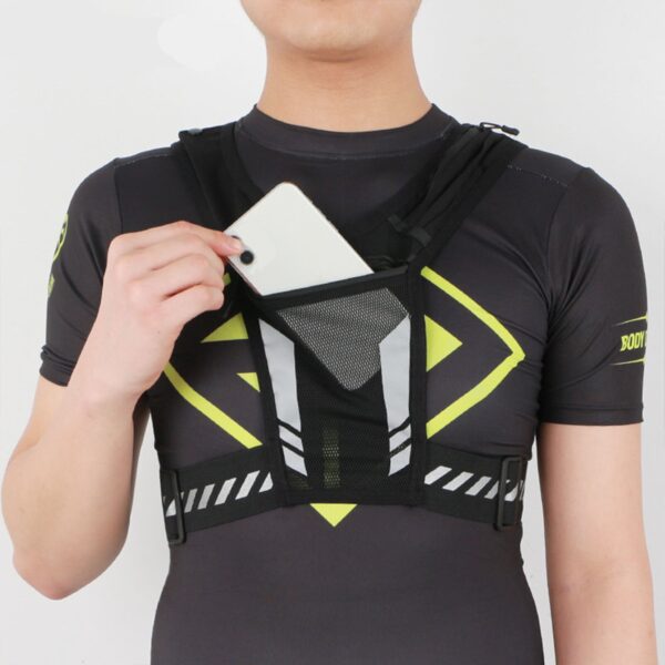 Reflective Running Backpack Lightweight Sport Running Vest Mobile Phone Cards Bag for Trail Running-Ultra-Light 1L Water Bag - Image 2