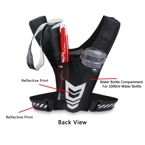 Reflective Running Backpack Lightweight Sport Running Vest Mobile Phone Cards Bag for Trail Running-Ultra-Light 1L Water Bag - Image 5