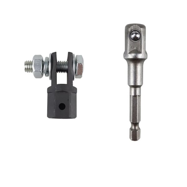 Scissor Jack Drill Adapter 1/2 Inch Automotive Scissor Jack Adapter Drive Impact Wrench Jack Shear Adapter Steel Ball Joint Rod