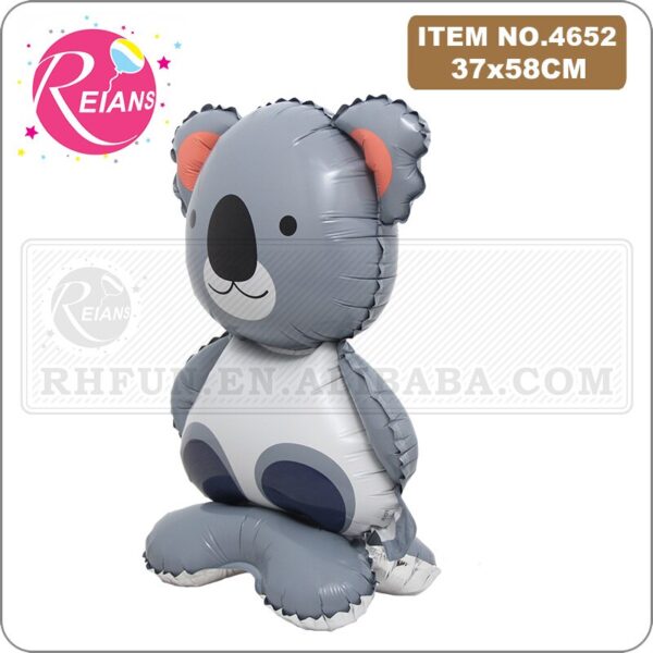 Selfstand 3D Animal Fox Koala Lion Elephant Panda Cow Animal Boy Foil Balloons Birthday Party Baby Shower Decorations Kids Toys - Image 2