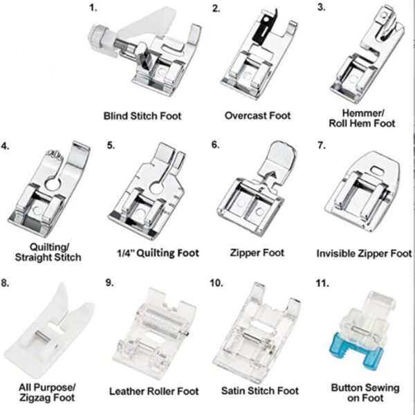 Sewing Machine Foot Presser Accessories 11pcs - Image 2