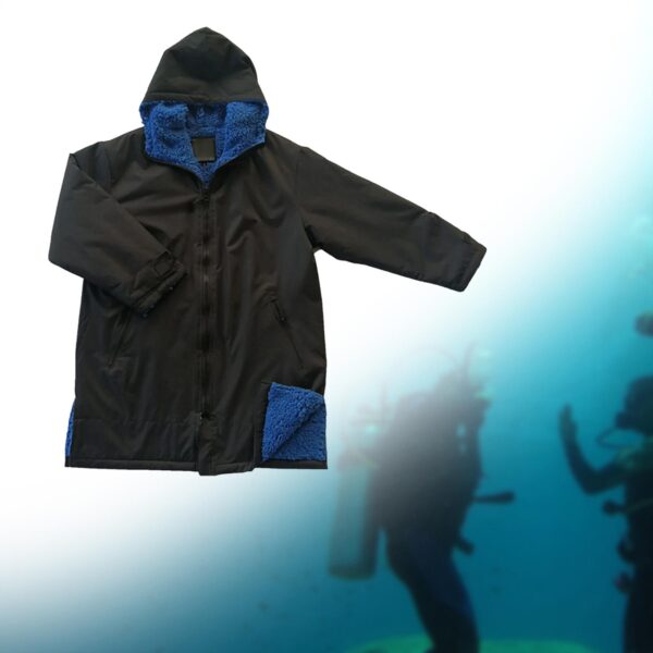 Surf Swim Parka Poncho Coat Jacket with Inner Pocket Suit Bathrobe Anorak Thermal Kids Changing Robe for Outdoor Sports Beach - Image 3