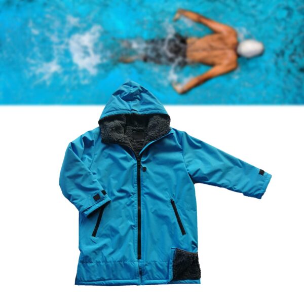 Surf Swim Parka Poncho Coat Jacket with Inner Pocket Suit Bathrobe Anorak Thermal Kids Changing Robe for Outdoor Sports Beach - Image 5