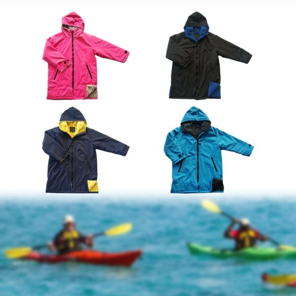 Surf Swim Parka Poncho Coat Jacket with Inner Pocket Suit Bathrobe Anorak Thermal Kids Changing Robe for Outdoor Sports Beach - Image 6