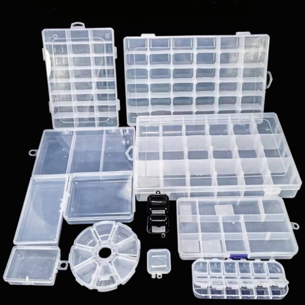 Transparent Container big 1 grid Plastic Storage box Jewelry Display Case Plastic tool product Organizer Home improvement - Image 4