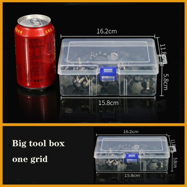 Transparent Container big 1 grid Plastic Storage box Jewelry Display Case Plastic tool product Organizer Home improvement